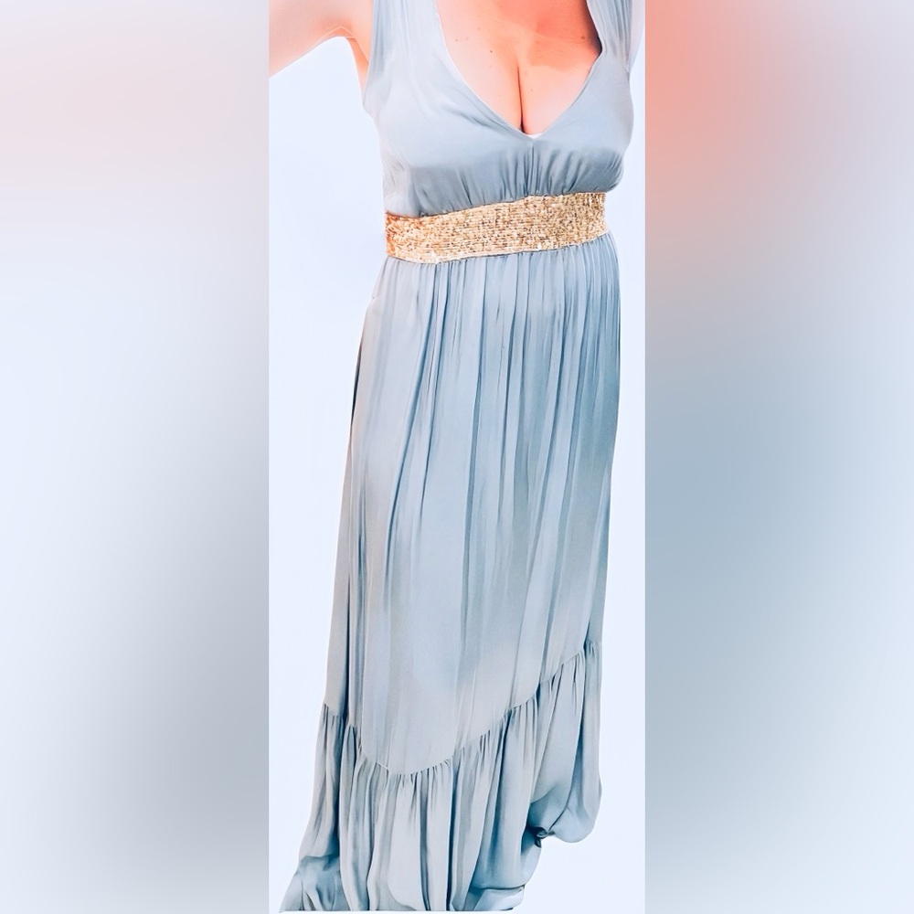 Elegant Satin-Silk Dress from Taormina, Sicily